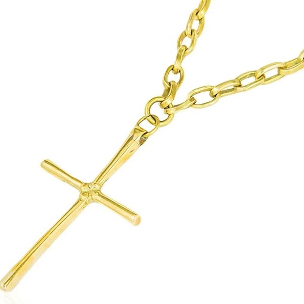 L-Cross Pendant Necklace
