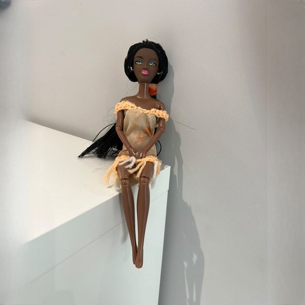 Nikie Fashion Doll in Peach Fringe Sundress 