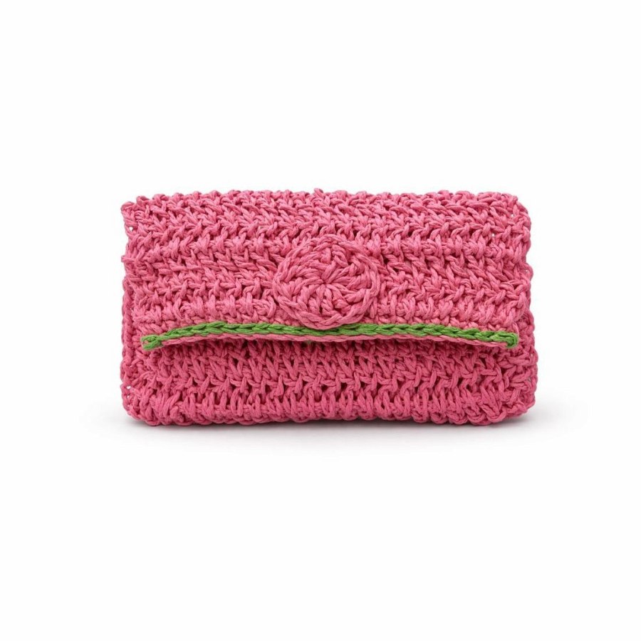 Raffia Wallet – Vibrant Pink from Afrikart