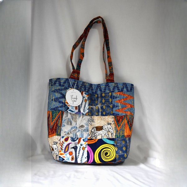 Vibrant Collage Tote