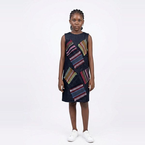 Tofel Kiddies Asooke Denim Dress