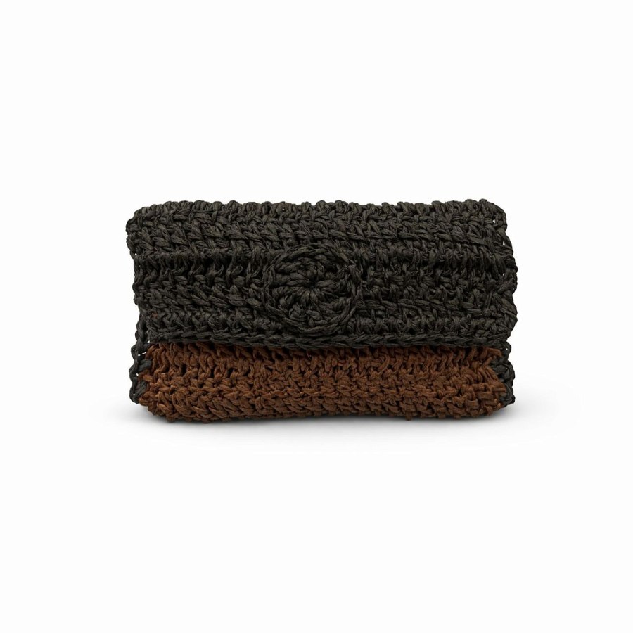 Raffia Wallet – Brown & Black from Afrikart