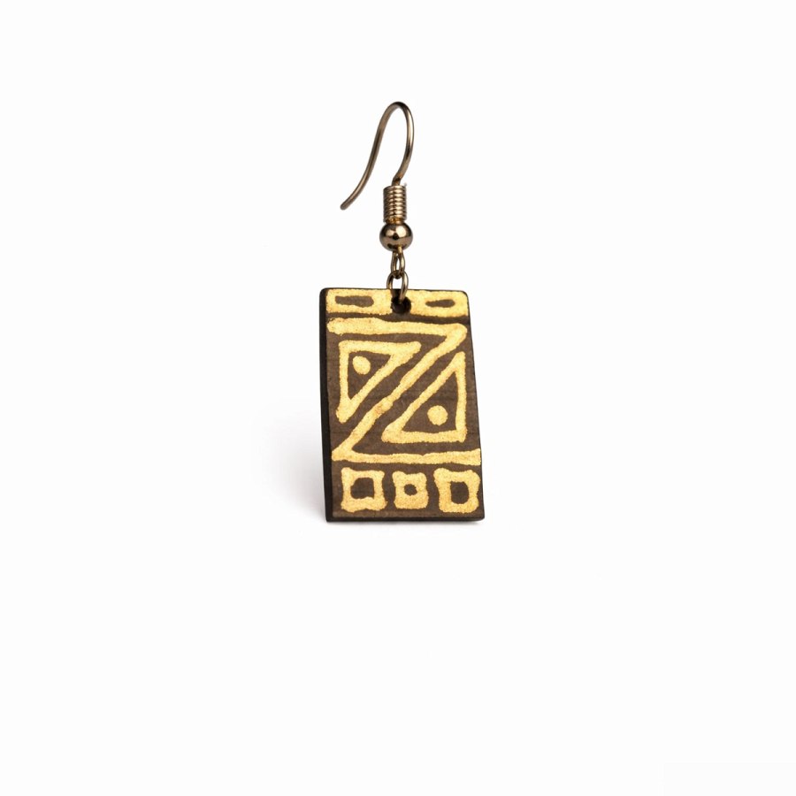Golden Zebra Earrings from Afrikart