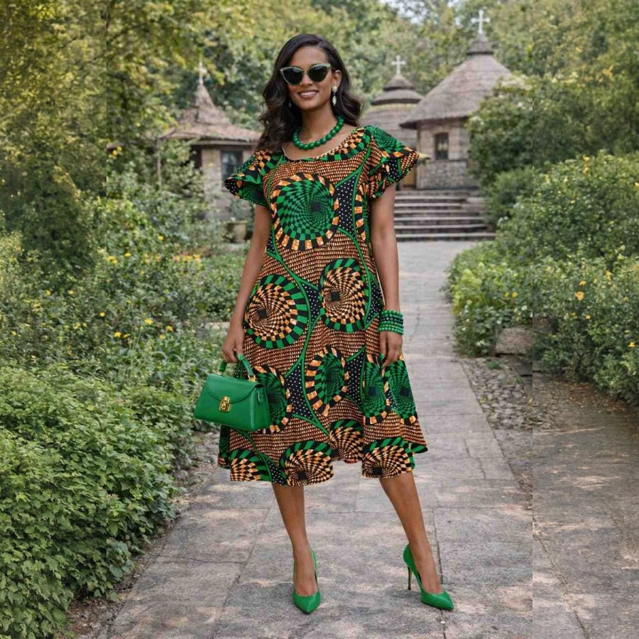 Busiswa Mid Dress from Afrikart