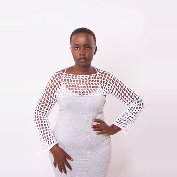White Crochet Shrug 