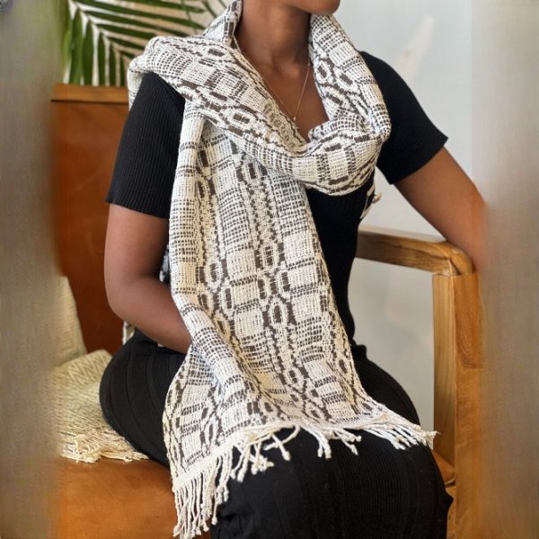 Addis Gridwork Silk Shawl