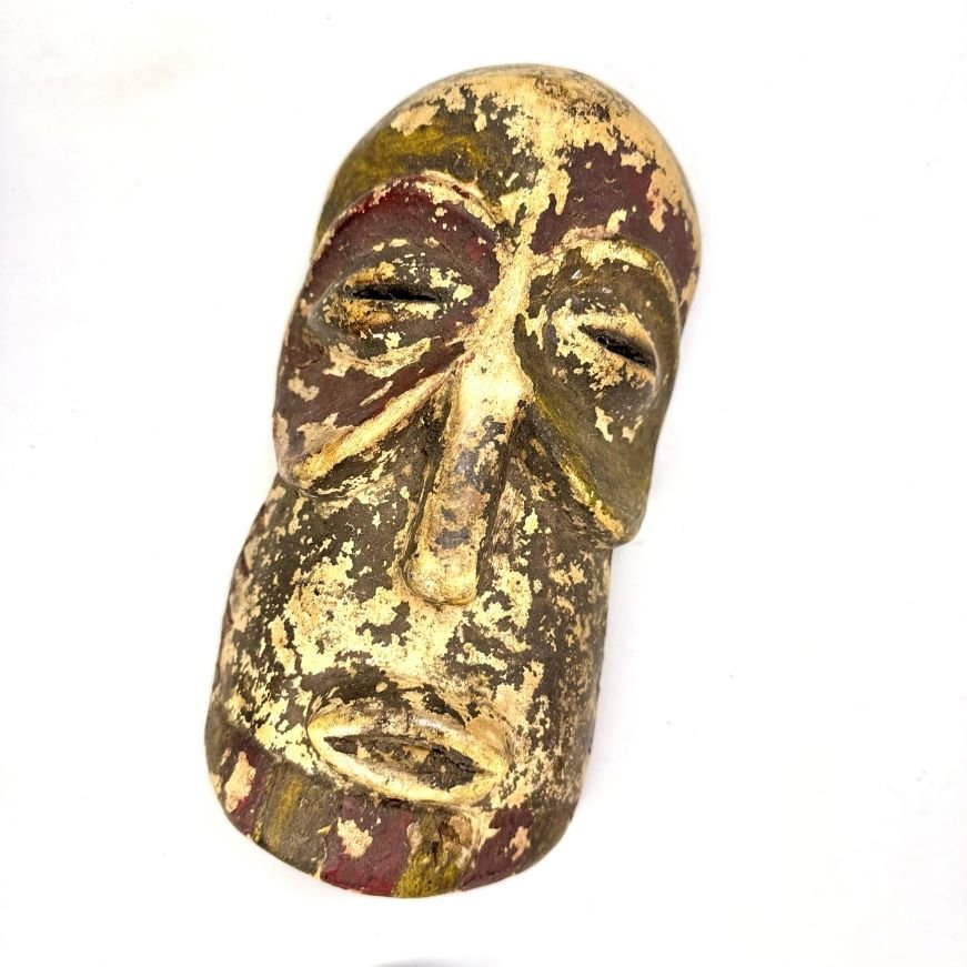 Chilando Ochre Patina Ancestral Mask from Afrikart
