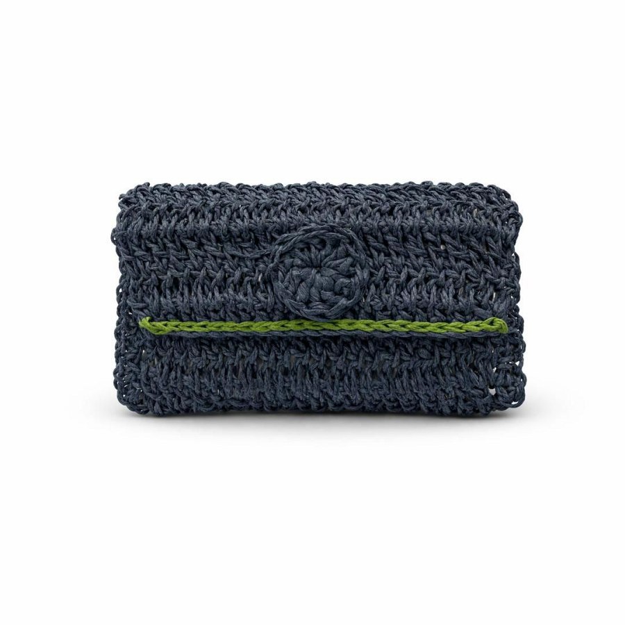 Raffia Wallet – Blue Jeans & Pistachio Colorway from Afrikart