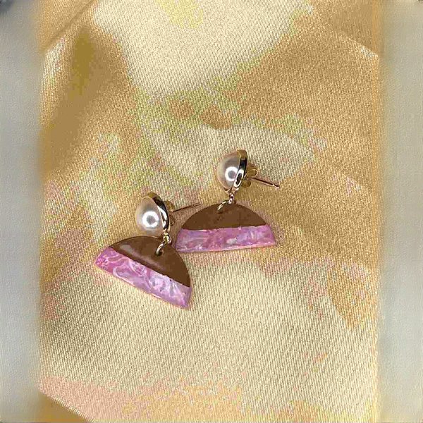 Rose - 18K Gold Plated Stud Earrings 