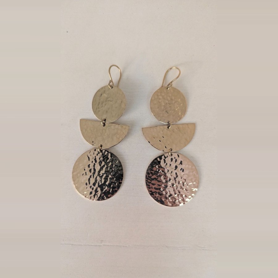 Hammered Geo Tatu Earrings from Afrikart
