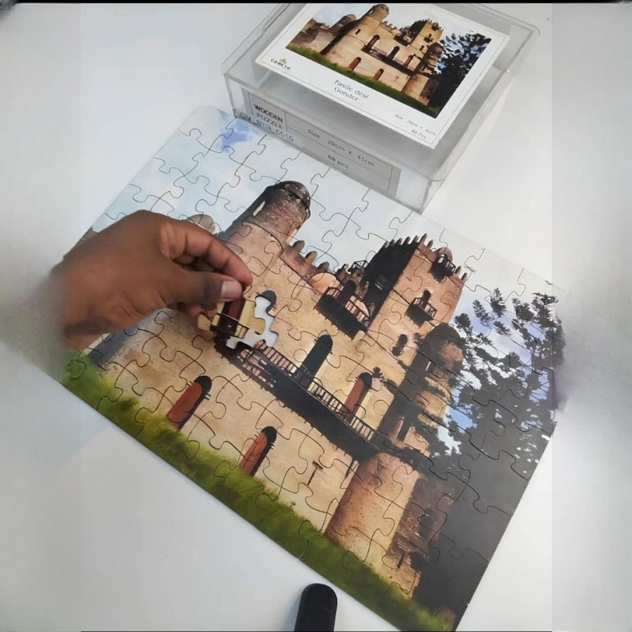 Fasilides 108 pcs Handmade Wooden Puzzle - A3 from Afrikart