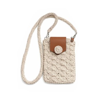 Macram Cotton Phone Bag – Off White