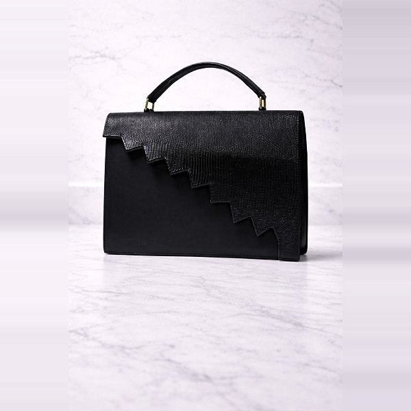 Mariam Black Leather Handbag