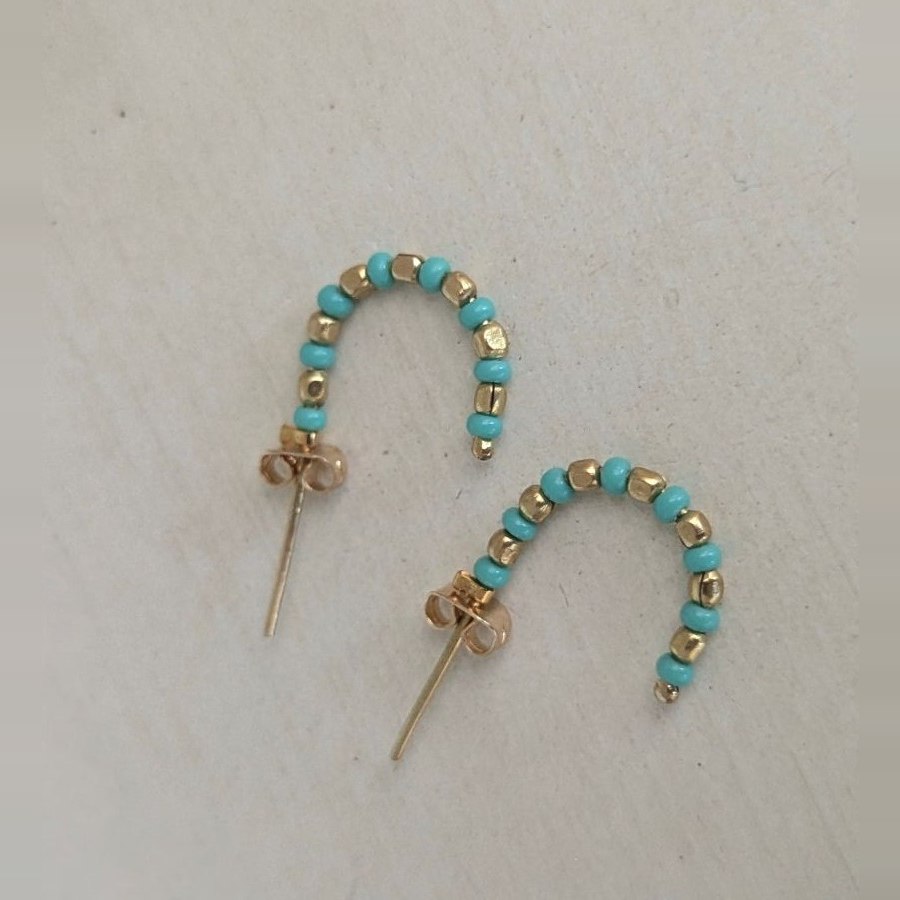 Beaded Half Hoops from Afrikart