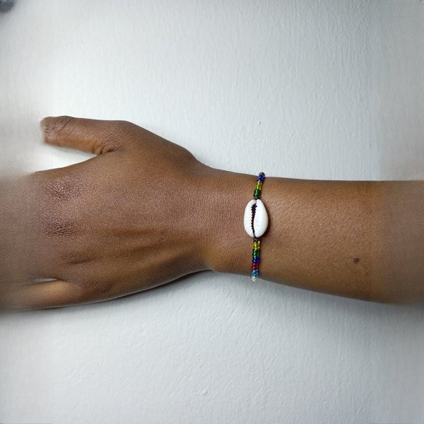 Multicolored Cowrie African Bracelet