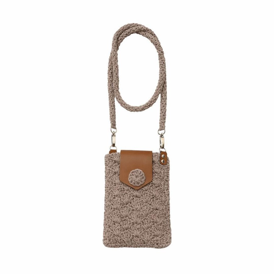 Macram Cotton Phone Bag –  Elegant Grey from Afrikart