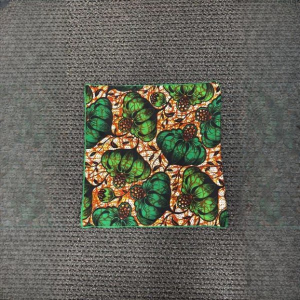 African Print Pillow Cover - Tropical Leaf Design