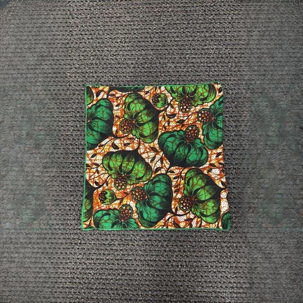 African Print Pillow Cover - Tropical Leaf Design from Afrikart
