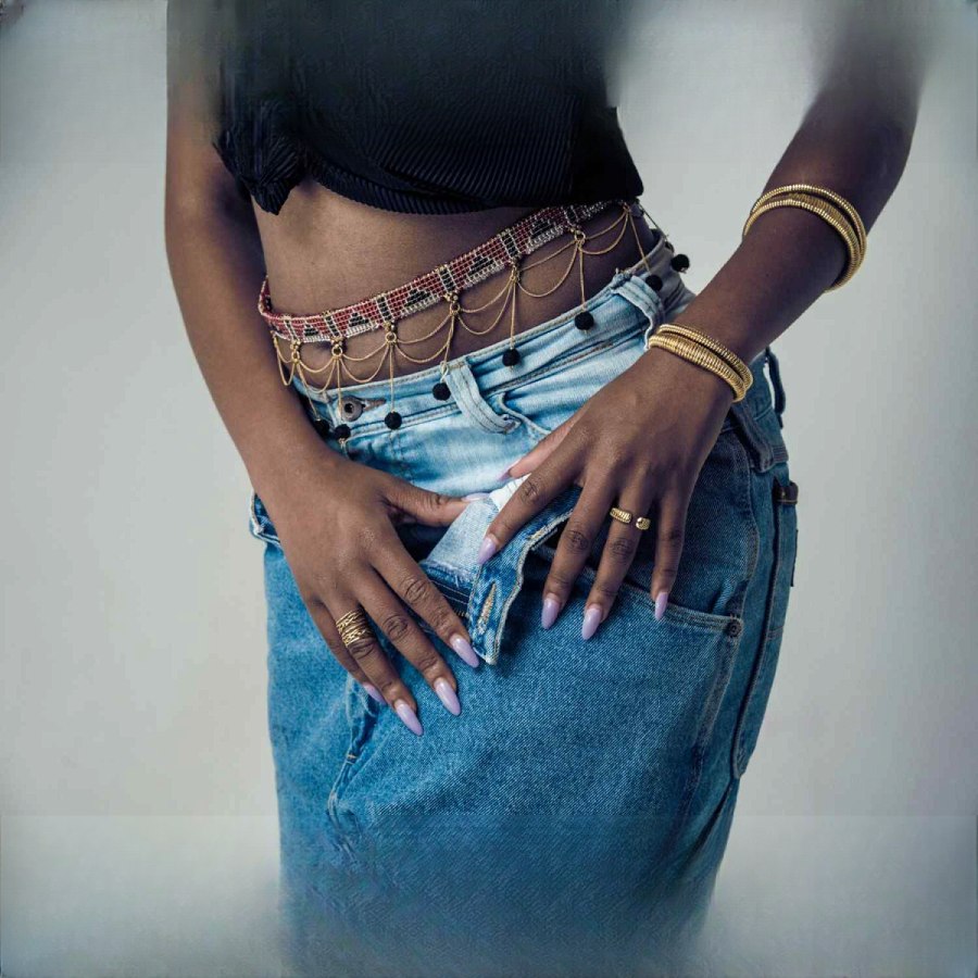 Vorodede Glass Bead & Brass Waist Chain from Afrikart