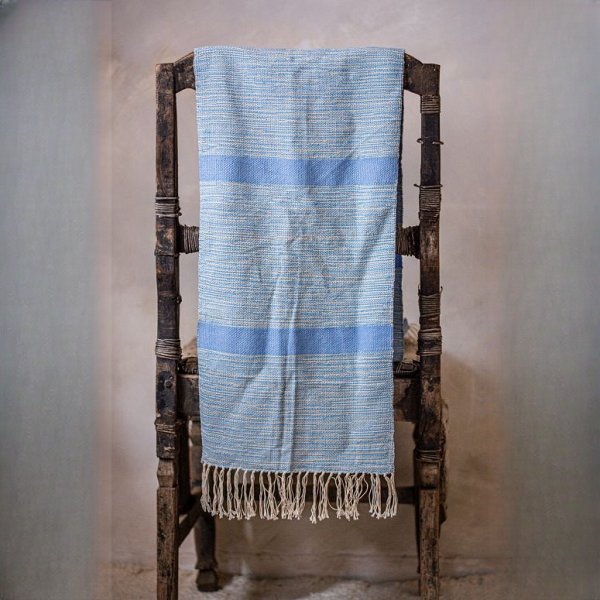 Saucy Mukosa Luena Linear Textile Runner | Layered Blues