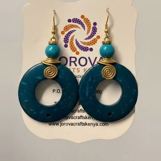 Jorova Stone and Coconut Earring