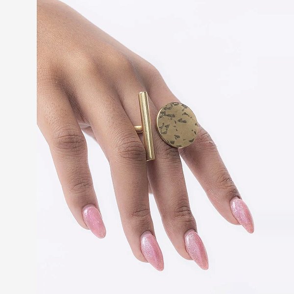 Adele Dejak Handcrafted Brass Dhamani Tina One Size Ring