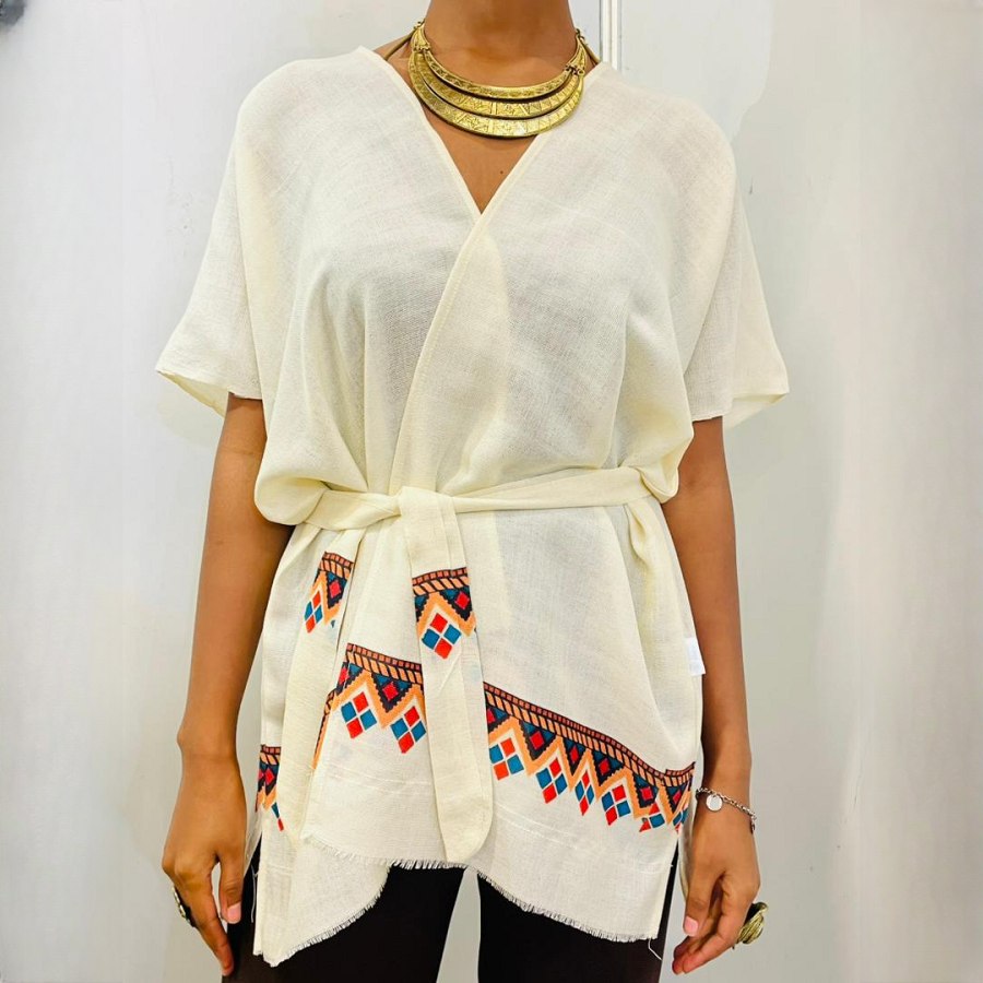 Traditional Cream Cardigan  from Afrikart