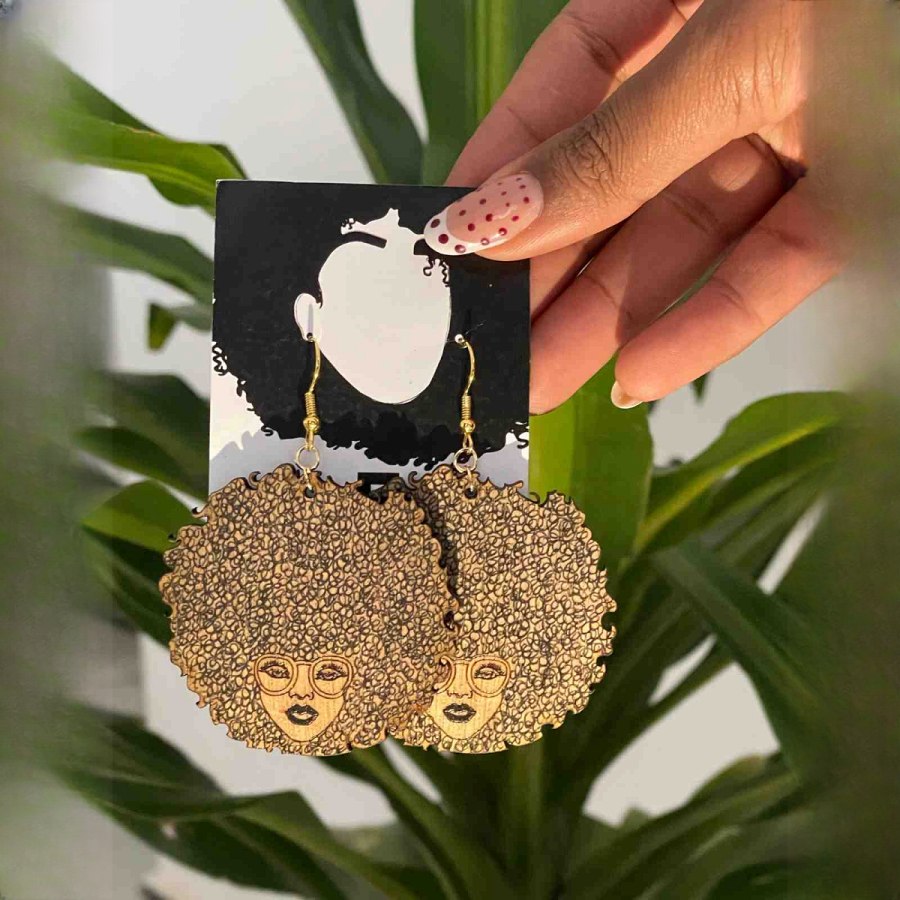 Afro Crown Earring from Afrikart