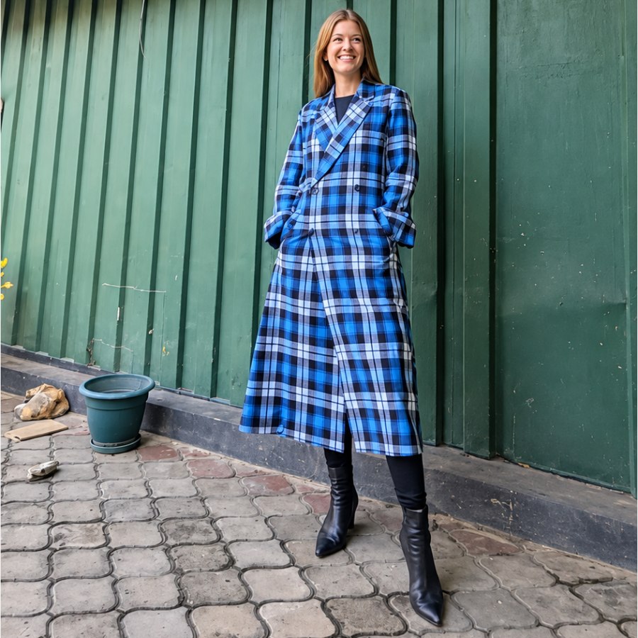 Maasai Shuka Trenchcoat Maxi