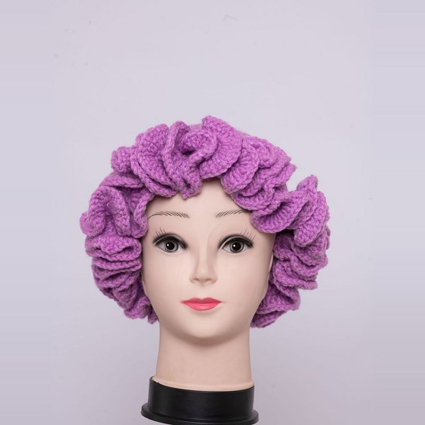 Lavender Plain Ruffle Hat