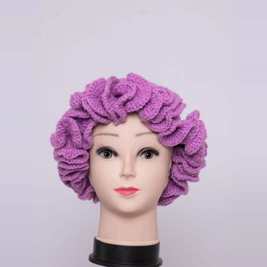 Lavender Plain Ruffle Hat from Afrikart