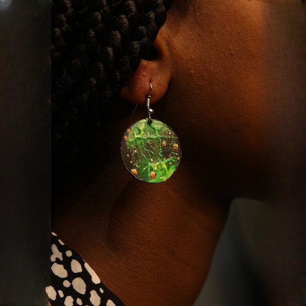Emerald Galaxy Earrings