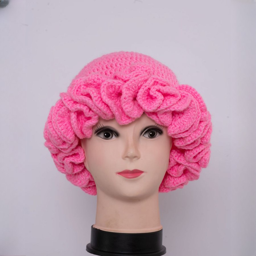 Baby Pink Plain Ruffle Hat from Afrikart