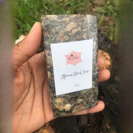 Raw African Black Soap - 100g from Afrikart