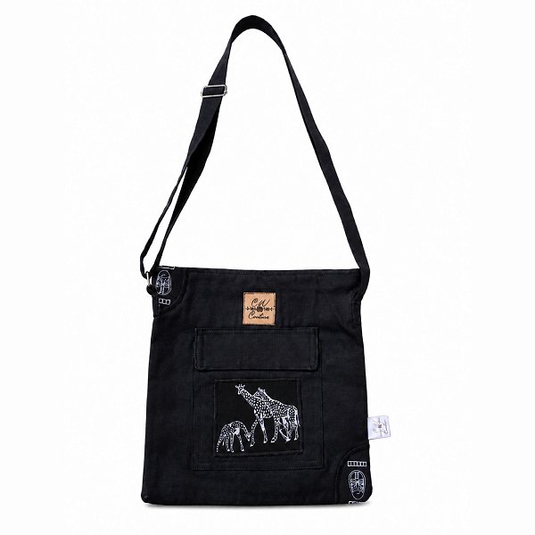 Signature Safari Sling Bag - Black