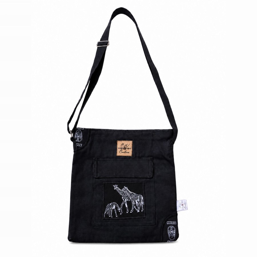 Signature Safari Sling Bag - Black from Afrikart