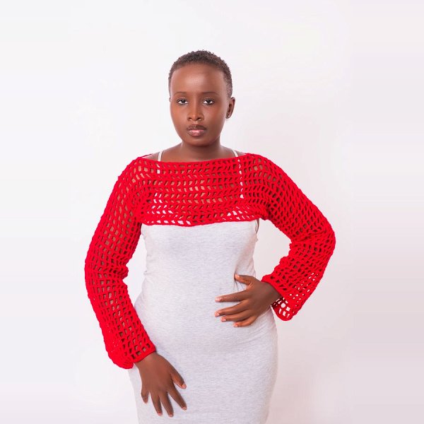 Red Crochet Shrug 
