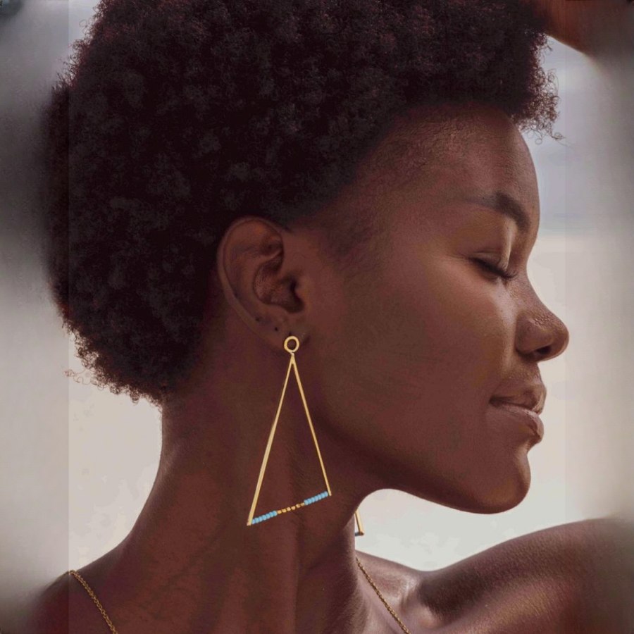 Beaded Triangle Earrings from Afrikart