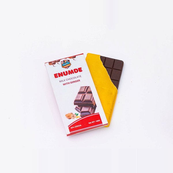 Enumde Artisan Milk Chocolate Bar with Aromatic Ginger (100g) 