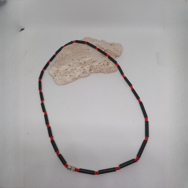 Lollipop Necklace Black & Red