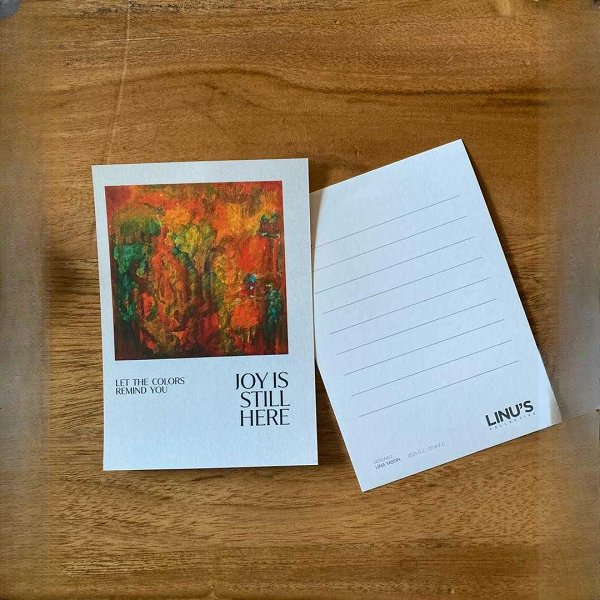 "Joy Is Still Here" Art Postcard