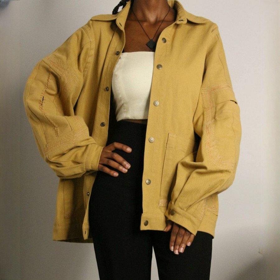 Dann Khaki Color Jacket from Afrikart