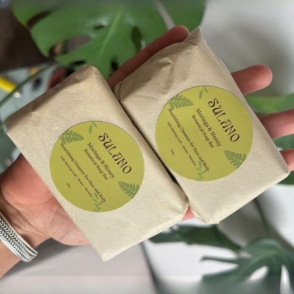 Moringa & Honey Botanical Bar Soap – Handmade in Gambia