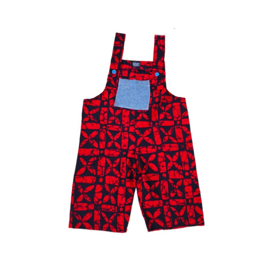 Red & Black Baby Jumpsuit from Afrikart