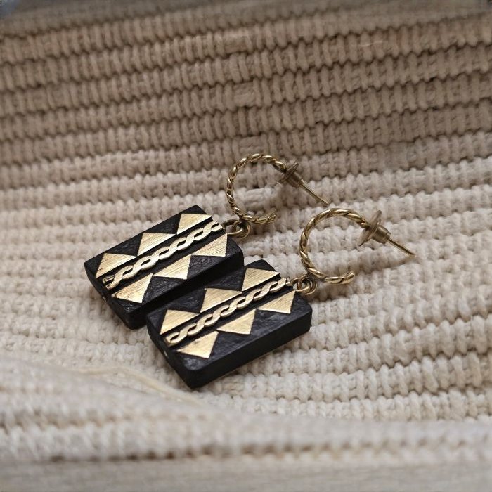 Kigango Mahogany Earrings from Afrikart