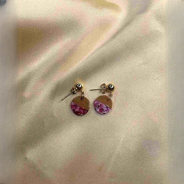 Qey - 18K Gold Plated Stud Earrings 