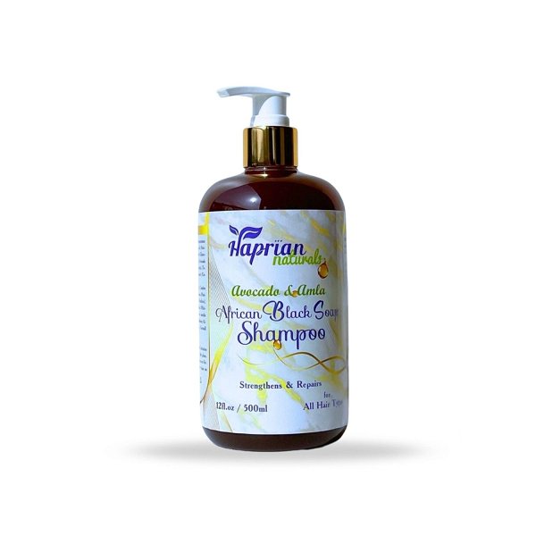 Haprian Naturals African Black Soap Shampoo- 500ml 