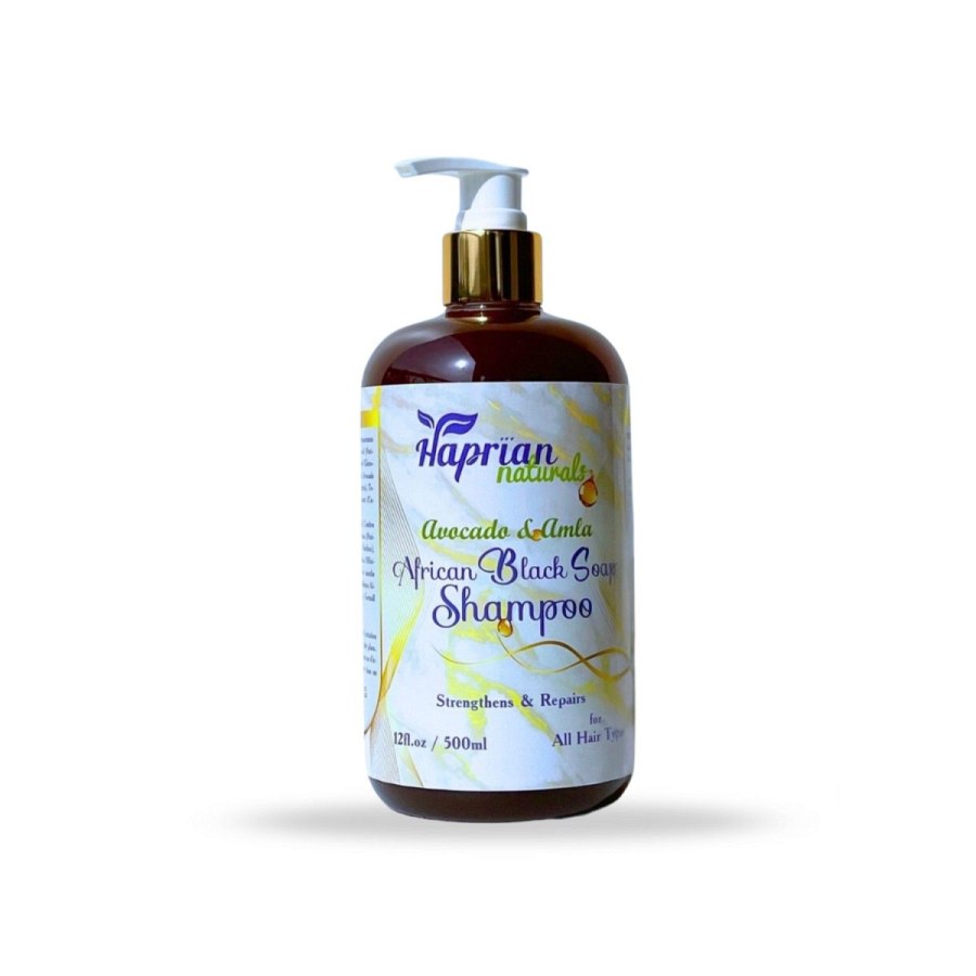 Haprian Naturals African Black Soap Shampoo- 500ml  from Afrikart