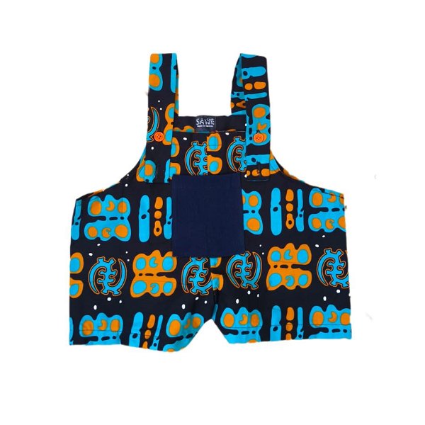 Turquoise & Orange Baby Jumpsuit