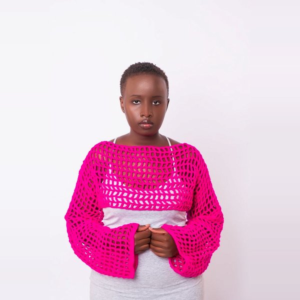Hot Pink Crochet Shrug 